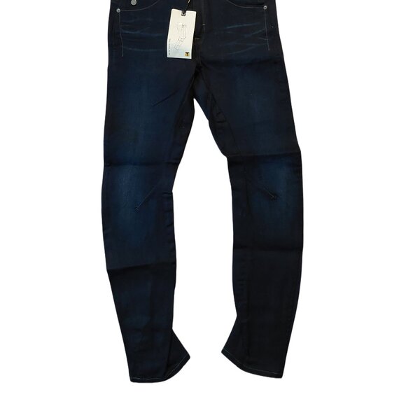 G-Star Raw ARC 3D Tapered Cropped Dark Aged INOX Denim Blue Jeans Sz 26 NWT - Picture 3 of 10